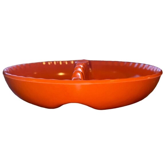 Vintage Dale Chemical Co. Orange Divided Serving Dish - Picture 7 of 8